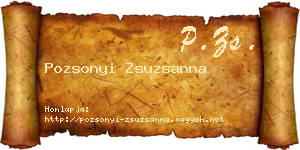 Pozsonyi Zsuzsanna névjegykártya
