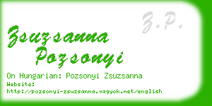 zsuzsanna pozsonyi business card